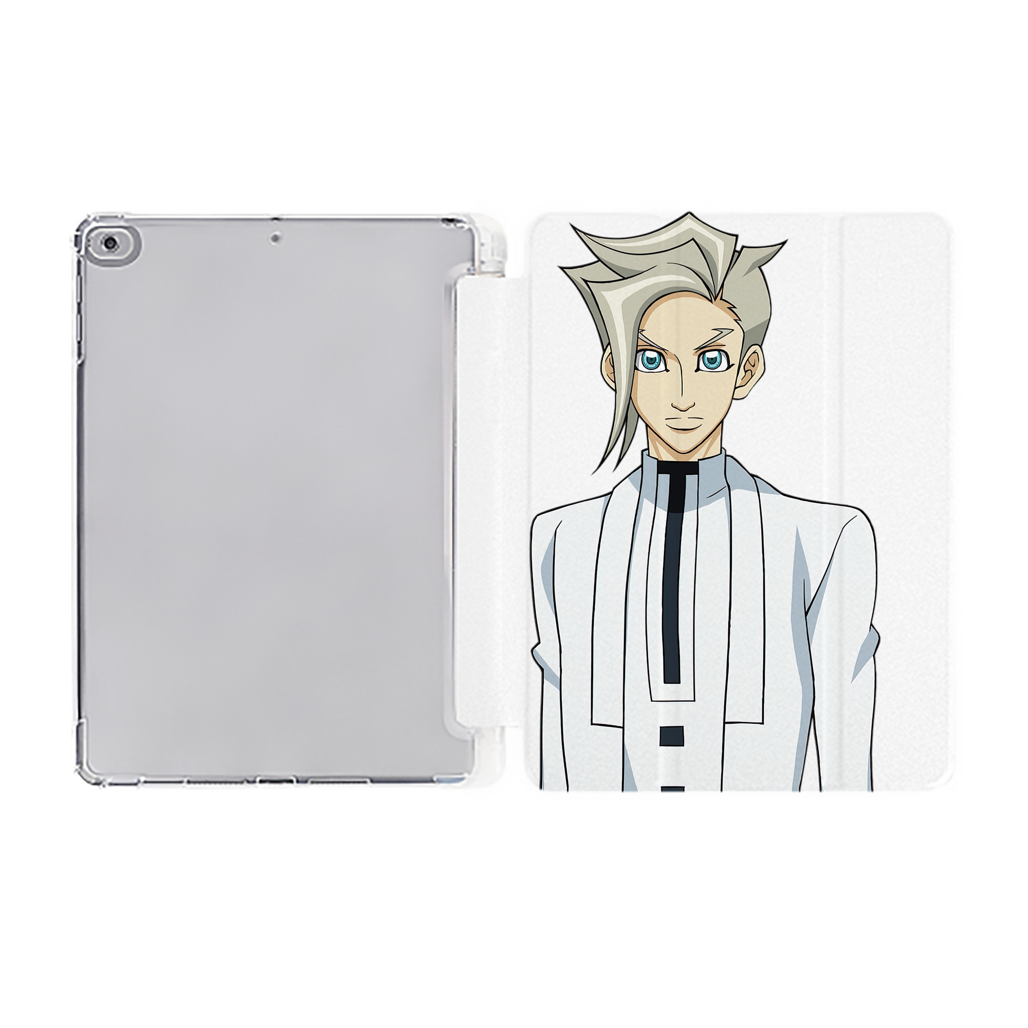 （画像用） 遊☆戯☆王 Yu-Gi-Oh! IPad ケース ペン収納付き 三つ折りスタンド PUレザー×シリコン 対応機種9.5/10.5/10.9インチ
